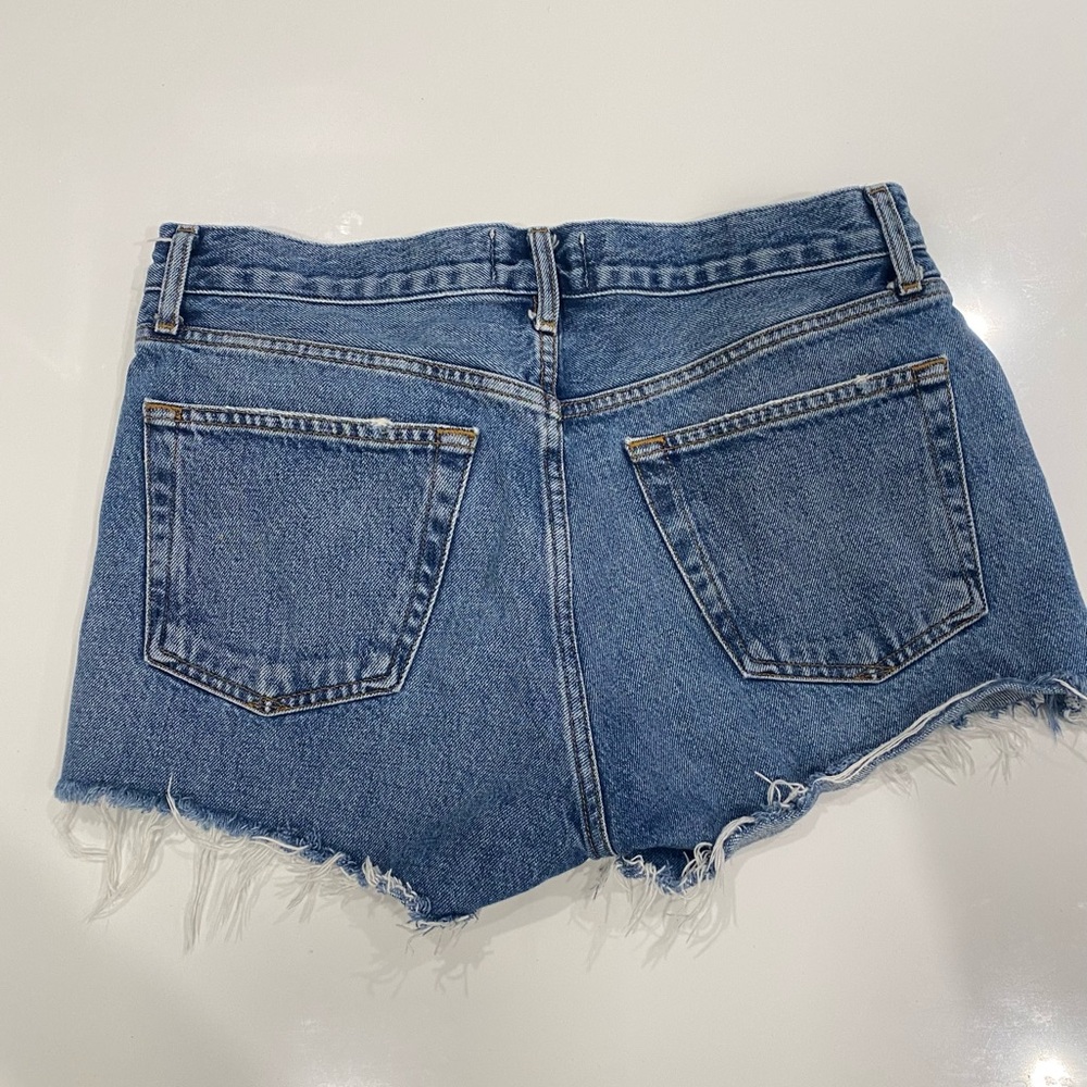 Denim Blue Women's Agolde Parker Shorts - Picture 3 of 3